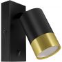 Kinkiet 1x35 W czarny-złoty 04286 Strühm Puzon zdj.1
