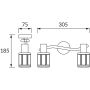 Lampa podsufitowa 2x10 W czarna-przydymiona 04901 Strühm Dunbar zdj.2