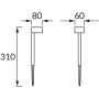 Lampa gruntowa 1x0.01 W czarny 04915 Strühm Randal zdj.2
