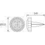 Lampa gruntowa 1x0.03 W czarny 04939 Strühm Dart zdj.2