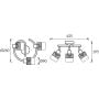 Lampa podsufitowa 3x40 W czarna 04957 Strühm Montana zdj.2