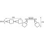 Lampa podsufitowa 2x40 W czarna-złota 04959 Strühm Ayra zdj.2