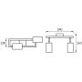 Lampa podsufitowa 2x35 W czarna 04963 Strühm Hubert zdj.2