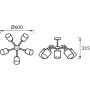 Lampa podsufitowa 1x40 W biała-chrom 04978 Strühm Anders zdj.2