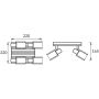 Lampa podsufitowa 4x35 W czarna-drewno 05091 Strühm Lamel zdj.2
