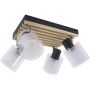 Lampa podsufitowa 4x35 W czarna-drewno 05091 Strühm Lamel zdj.1