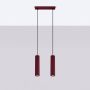 Lampa wisząca 2x10 W burgund SL2301 Sollux Lighting Karbon zdj.3