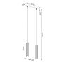 Lampa wisząca 2x10 W burgund SL2301 Sollux Lighting Karbon zdj.2