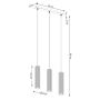 Lampa wisząca 3x10 W burgund SL2302 Sollux Lighting Karbon zdj.2