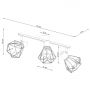 Lampa podsufitowa 3x40 W czarna SL1107 Sollux Lighting Artemis zdj.2