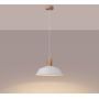 Lampa wisząca 1x15 W biała-drewno SL1321 Sollux Lighting Fano zdj.4