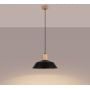 Lampa wisząca 1x15 W czarna-drewno SL1322 Sollux Lighting Fano zdj.5