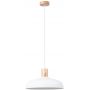 Lampa wisząca 1x15 W biała-drewno SL1323 Sollux Lighting Indy zdj.1