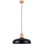 Lampa wisząca 1x15 W czarna-drewno SL1324 Sollux Lighting Indy zdj.1