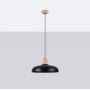 Lampa wisząca 1x15 W czarna-drewno SL1324 Sollux Lighting Indy zdj.3