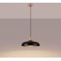 Lampa wisząca 1x15 W czarna-drewno SL1324 Sollux Lighting Indy zdj.6