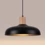 Lampa wisząca 1x15 W czarna-drewno SL1324 Sollux Lighting Indy zdj.7