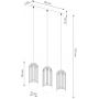 Lampa wisząca 3x8 W czarna SL1334 Sollux Lighting Brina zdj.2