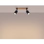 Lampa podsufitowa 2x10 W czarna-drewno SL1344 Sollux Lighting Fager zdj.4