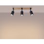 Lampa podsufitowa 3x10 W czarna-drewno SL1345 Sollux Lighting Fager zdj.10