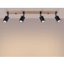 Lampa podsufitowa 4x10 W czarna-drewno SL1346 Sollux Lighting Fager zdj.4