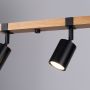 Lampa podsufitowa 4x10 W czarna-drewno SL1346 Sollux Lighting Fager zdj.6