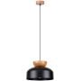 Lampa wisząca 1x15 W czarna-drewno SL1351 Sollux Lighting Marion zdj.1