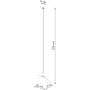 Lampa wisząca 1x8 W biała-czarna SL1358 Sollux Lighting Hyperion zdj.2