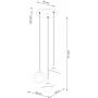 Lampa wisząca 3x8 W biała-czarna SL1359 Sollux Lighting Hyperion zdj.2