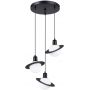 Lampa wisząca 3x8 W biała-czarna SL1359 Sollux Lighting Hyperion zdj.1