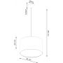 Lampa wisząca 1x15 W biała SL1404 Sollux Lighting Nova zdj.2