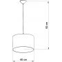 Lampa wisząca 1x15 W biała-czarna SL1425 Sollux Lighting Piłka zdj.2