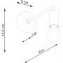 Kinkiet 1x15 W czarny SL1449 Sollux Lighting Norah zdj.2