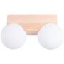 Lampa podsufitowa 2x8 W biała-drewno SL1683 Sollux Lighting Bulbo zdj.1