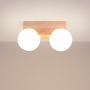 Lampa podsufitowa 2x8 W biała-drewno SL1683 Sollux Lighting Bulbo zdj.4