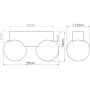 Lampa podsufitowa 2x8 W biała-drewno SL1683 Sollux Lighting Bulbo zdj.2