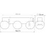 Lampa podsufitowa 3x8 W biała-drewno SL1684 Sollux Lighting Bulbo zdj.2