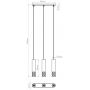 Lampa wisząca 3x10 W biała SL1693 Sollux Lighting Liro zdj.2
