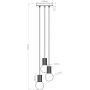 Lampa wisząca 3x8 W biała SL1710 Sollux Lighting Halo zdj.2