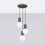 Lampa wisząca 3x8 W biała-zielona SL1725 Sollux Lighting Halo zdj.3