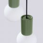 Lampa wisząca 3x8 W biała-zielona SL1725 Sollux Lighting Halo zdj.7