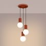 Lampa wisząca 3x8 W biała-czerwona SL1730 Sollux Lighting Halo zdj.4