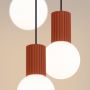 Lampa wisząca 3x8 W biała-czerwona SL1730 Sollux Lighting Halo zdj.5