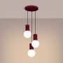 Lampa wisząca 3x8 W biała-burgund SL1750 Sollux Lighting Halo zdj.4