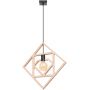 Lampa wisząca 1x15 W czarna-drewno SL1757 Sollux Lighting Caro zdj.1