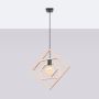 Lampa wisząca 1x15 W czarna-drewno SL1757 Sollux Lighting Caro zdj.3