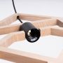 Lampa wisząca 1x15 W czarna-drewno SL1757 Sollux Lighting Caro zdj.9