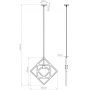 Lampa wisząca 1x15 W czarna-drewno SL1757 Sollux Lighting Caro zdj.2