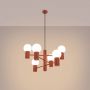 Lampa wisząca 6x8 W czerwona SL1833 Sollux Lighting Halo zdj.7