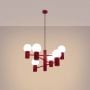 Lampa wisząca 6x8 W burgund SL1837 Sollux Lighting Halo zdj.7